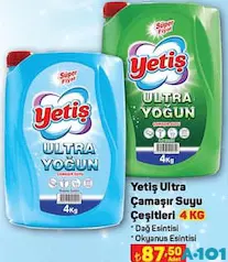 YETİŞ ULTRA ÇAMAŞIR SUYU ÇEŞİTLERİ 4 KG